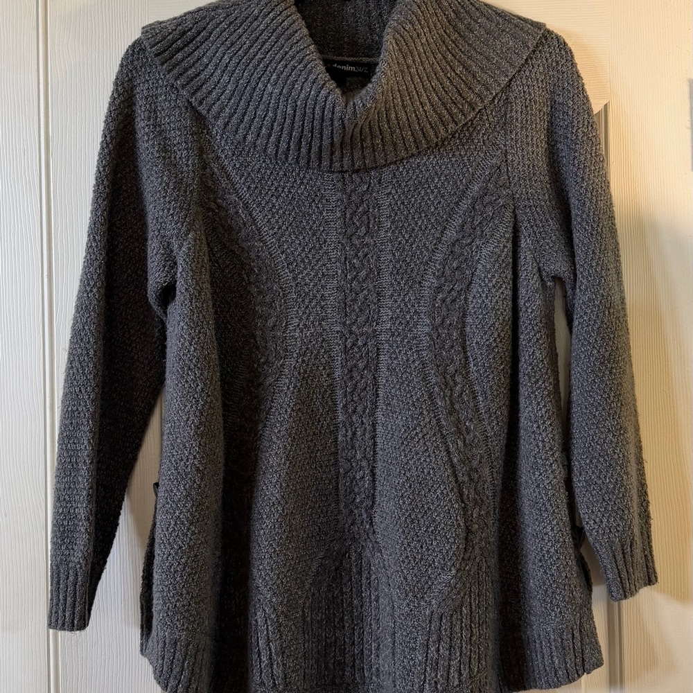 Denim 24/7 Gray Cowl Neck Sweater. Make offer.